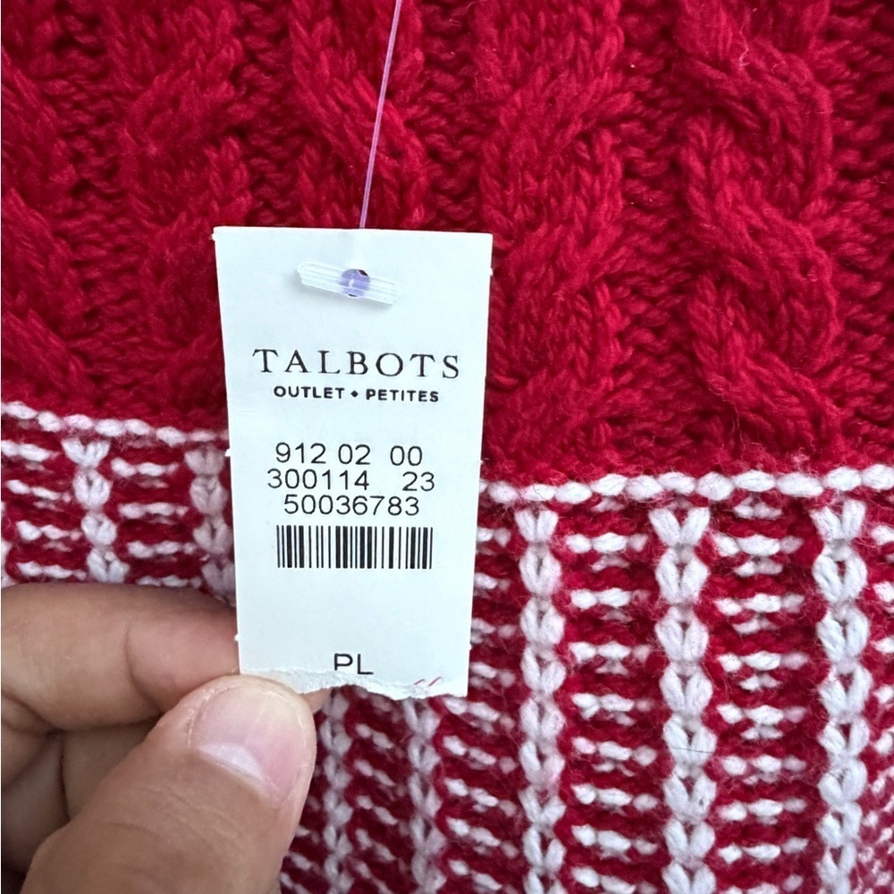 Talbots Red and White Women's Sweater - Picture 2 of 5